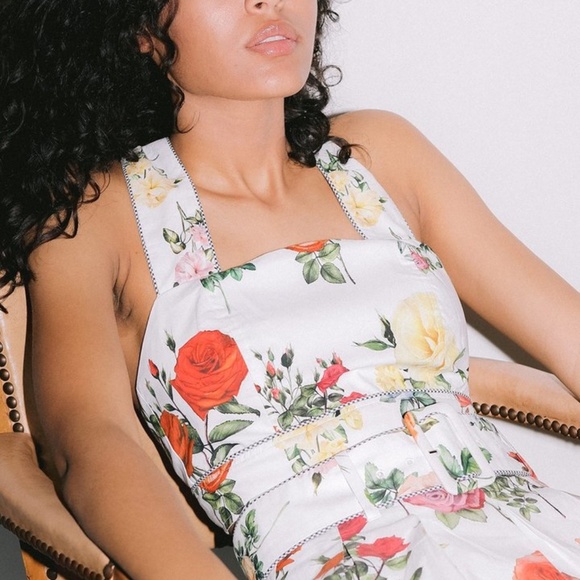 Rachel Antonoff Antonia Crop Top in Jemma Rose Floral - Picture 6 of 10